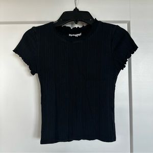 Topshop black crop T-shirt